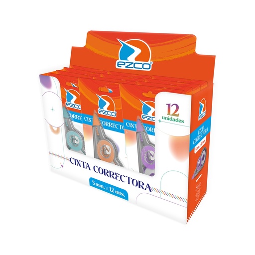 [306112] CORRECTOR EZCO CINTA 12MTS X12