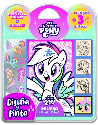 [5997] SET VERTICE DISEÑA Y PINTA MY LITTLE PONY C/SELLOS