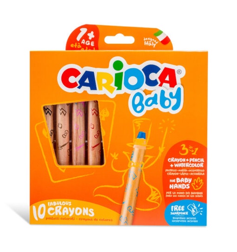 [42818] CRAYONES CARIOCA BABY X10 MADERA