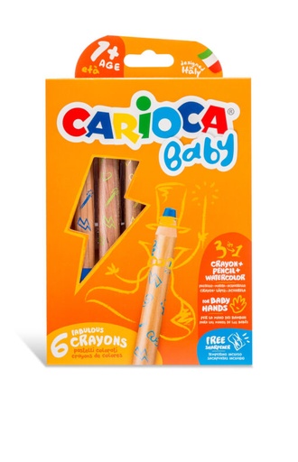 [42817] CRAYONES CARIOCA BABY X6 MADERA