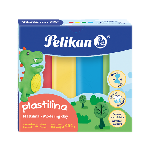 [06700141] PLASTILINA PELIKAN  SURTIDO X 4