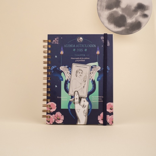 [7798196176427] AGENDA FERA SV 15X21 ESPIRALADA ASTROLOGIA-DEMETER-AGUA