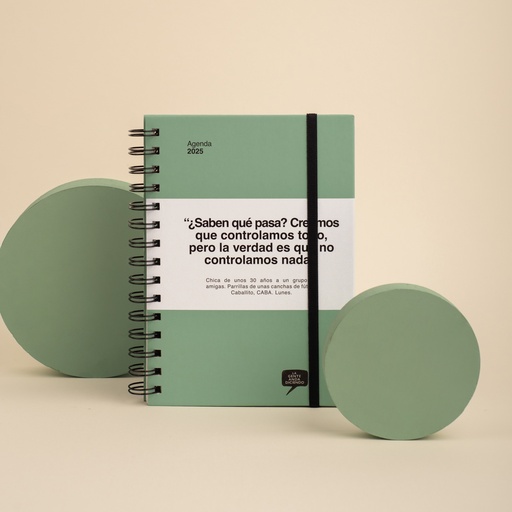 [L7798196176632] AGENDA FERA SV 14X20 ESPIRALADA NEUTRA TD-VERDE