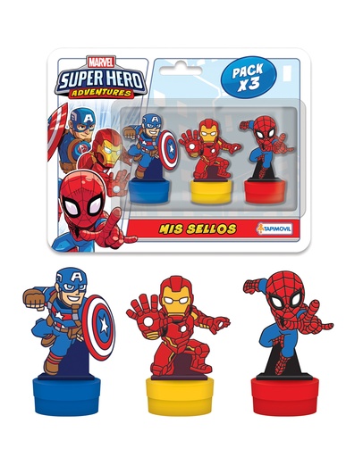 [VSP03288] PACK SELLOS TAPIMOVIL MARVEL X3