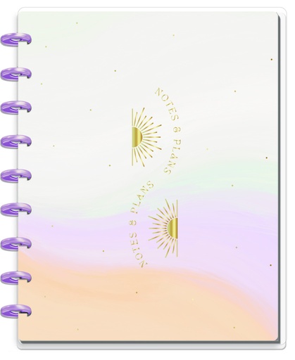 [NPC-092] CUADERNO HAPPY NOTES ATARDECER 17X23CM RAYADO PUNTEADO C/DISCOS