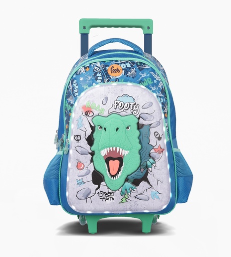 [F5411] MOCHILA FOOTY ESPALDA 18'' DINO GLOW C/LED