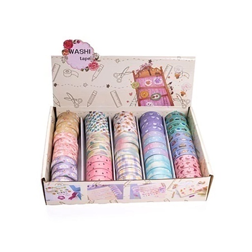 [24-202] CINTA MP WASHI TAPE POTE X12 PASTEL