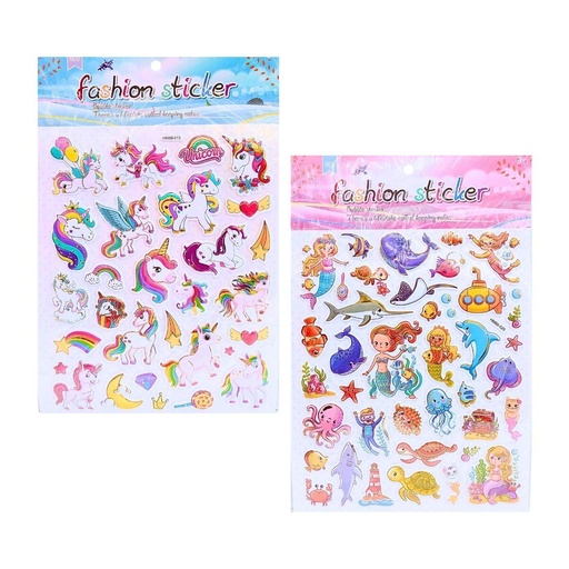 [25610] STICKER COLOURS POP UP SIRENA/ UNICORNIO